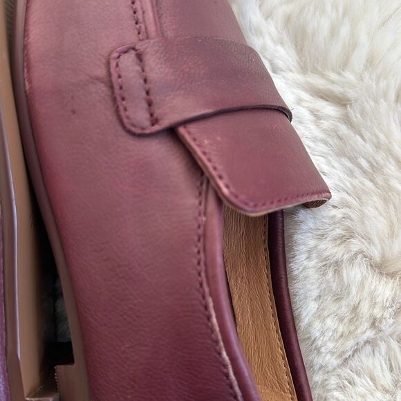 Madewell The Lacey Loafer in Leather Cabernet Size 5 - Picture 10 of 12